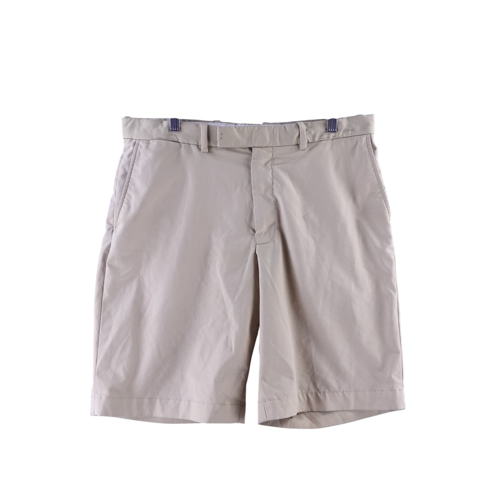 RLX Ralph Lauren Mens Size 34 Tan Khaki Golf Shorts Performance Flat Front